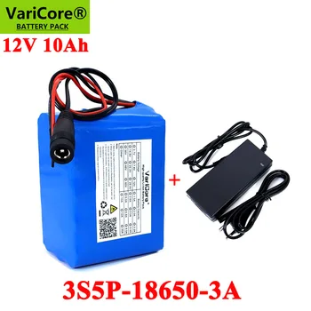 12V 10Ah 18650 li-lon battery pack, 10000mAh s BMS k Monitorování nouzového osvětlení, záložní zdroj +12,6 V Nabíječka