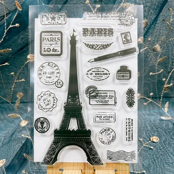 Panalisacraft Paříž Věž Razítko Transparentní čirá Silikonová Razítka pro DIY Scrapbooking/Karty Dělat/Děti, Řemesla, Dekorace