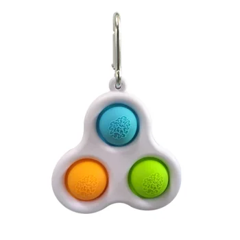 1ks Mini Push Bubble Pop Smyslové Hračky Autismem Potřebuje Rozmačkaný Stres Odlehčovací Hračky Anti-stress Vrtět Klíčenka Děti Dárek