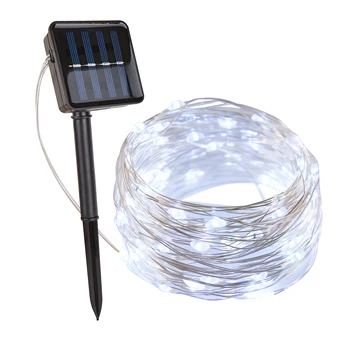 Venkovní LED Solární Lampa Řetězec Světel 100/200/300 Led Víla Slavnostní Vánoční Večírek Garland Sluneční Zahrada Vodotěsné Vánoční Výzdoba