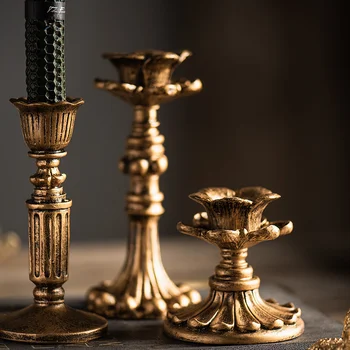 Pryskyřice Retro svícen Vintage Svícny svícny na Stůl Dům Svatební Dekorace Místnosti Domova Bougeoir