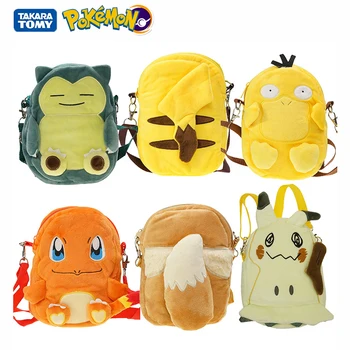 Plyšové Pokemon Messenger Bag Kreslený Pikachu Psyducka Eevee Snorlax Mimikyu Anime Taška Děti Taška Cosplay Plyšové Batohy Dárek