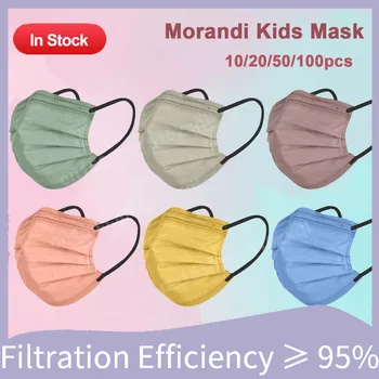 10-200ks Děti Jednorázové Masky Morandi 4 vrstvy bezpečnost Dítěte maska na ochranu mascarillas děti Non-tkané Děti Ústa Masky