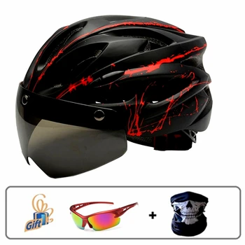 Stylové Černé Brýle, Cyklistické Helmy Ultralight Vzor Kole Helmu Na Koni Horské Silniční Kolo, Cyklistické Helmy Integrálně Formované