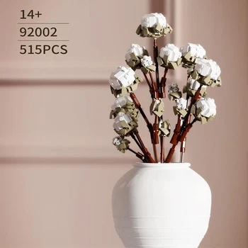 Bibilock 515PCS Bavlna Kytice 3D Model, Stavební Bloky DIY Flower Sestavit Cihel Domů Rostliny, Dekorace, Dárky pro Dívky Lady