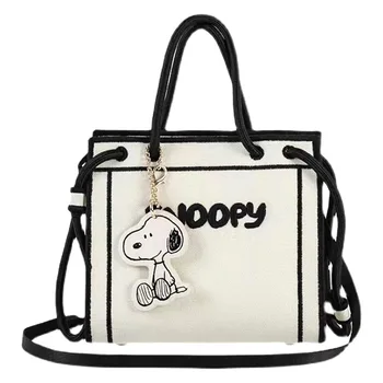 Anime Snoopy Dámské Kabelky Kawaii Karikatura Canvas Rameno Messenger Tašky Módní Volný Čas Ženy Tote Pouzdro Dárky K Narozeninám Hračky