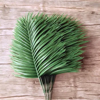 20ks Umělé Jeden List Simulace Rostliny Plastové Palm Tree Leaf Zeleně pro Aranžmá Součást Příslušenství