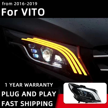 Car Styling Světla Pro VITO V260 V250 V-Class W447 Přední LED 2015-2019 Hlavy Lampa DRL Signál, Projektor, Objektiv Auto Příslušenství