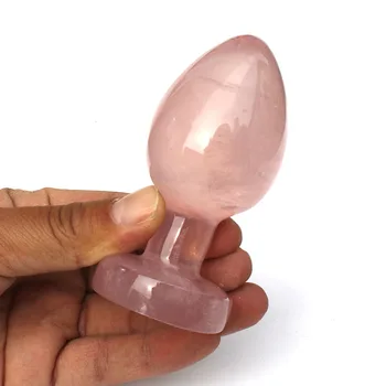 1 Ks Přírodní Růžové Rose Quartz Crystal Masážní Hůlka Léčení Kámen Joni pro Ženy