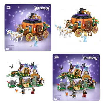 LOZ Mini Bloky 1134 1233 Všech Svatých Cihly Domě Halloween Puzzle Vánoční Dárek Pro Děti