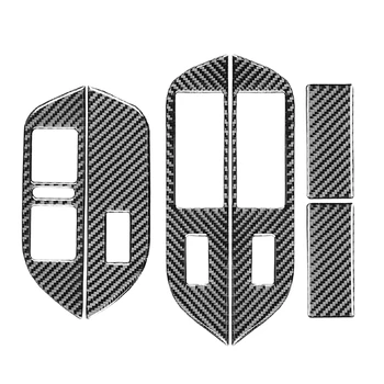 Pro Touareg 2011-2018 Uhlíkových Vláken Auto Okna Panel Přepínač Tlačítko Kryt Rámu Čalounění Nálepka Interiérové Doplňky