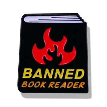 Jsem Četl Zakázané Knihy, Místo Zákazu Smalt Brož Pin Brože Kovové Odznaky, Piny Klopy Džínové Bundy, Šperky, Doplňky, Dárky