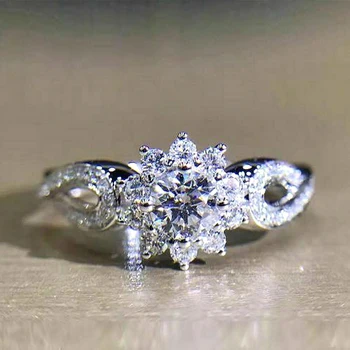 Huitan Oslnivé Snubní Prsteny pro Ženy Luxusní AAA Zirkony Moderní Design, Módní Prst Příslušenství Vysoce Kvalitní Šperky