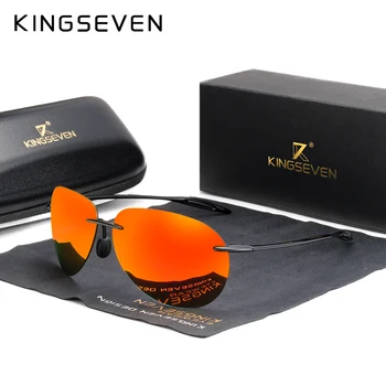 KINGSEVEN DESIGN Pánské Klasické Pilotní Brýle Polarizované Sluneční Brýle Muži Jízdy Zrcadla, Čočky Ochrana UV400 Oculos N7027