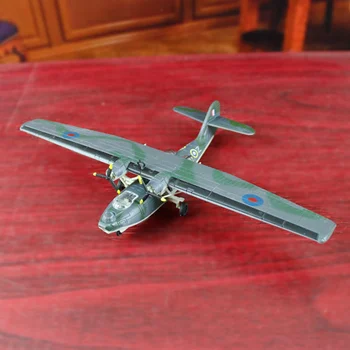 Měřítko 1/144 RAF Konsolidované PBY Catalina Hydroplán Bombardér Diecast Kovové Vojenské Stíhací Model Hračky Dárek Pro Děti Kolekce