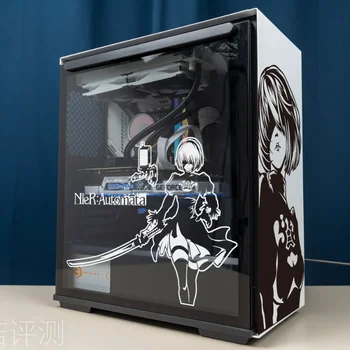 NieR:Automata ATX, Herní PC Case Samolepky Mid Tower Počítač Dekorativní Nálepky Anime Vyměnitelné Vodotěsné Samolepky