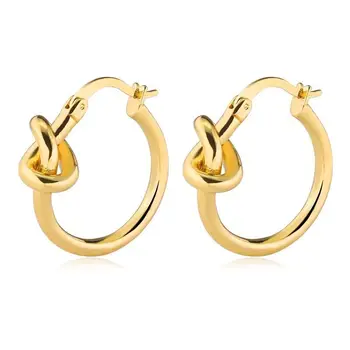 Velkoobchodní Šperky-Titanové oceli Creative Hoop Náušnice Pro Ženy Módní Šperky Zlaté Barvy