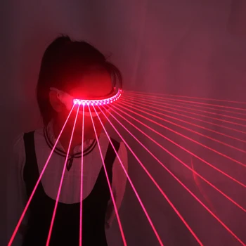650nm Červené Laserové Brýle Party LED sluneční Brýle 18pcs laser příliv lidí fázi blikající sklo sexy gogo Show Zásoby