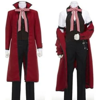 2020 Kuroshitsuji Black Butler Shinigami Grell Sutcliff Cosplay Kostým Vysoce Kvalitní Vlastní Uniformu