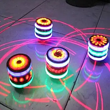 Spinning TopColorful Flash LED Světlo káča Laser Hudba Gyroskop Dítě je Dřevo, Světelný Hudby Gyro Děti Vánoční Dárek