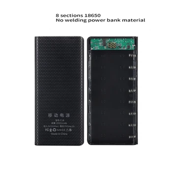 Přenosný 8x18650 Baterie, Nabíječka, Box Power Bank Pouzdro Dual USB LCD Digitální Displej, 8*18650 Mini DIY Baterie Shell Skladování