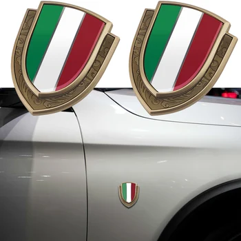 Itálie Vlajky Štít Karoserie Straně Logo Samolepky Na Auto Styling, Vhodné Pro Fiat, Ferrari, Maserati, Alfa Romeo Giulia Stelvio Giulietta 156