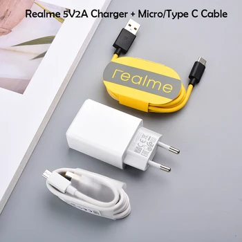 Realme 5V2A Rychlé Nabíjení Adaptér Micro USB Typu C Kabel Pro Realme 5 6 7 3i V3 Q2i 5S C3 X2 X3 Oneplus X 1 2 Xiaomi 4X 4C 5 6
