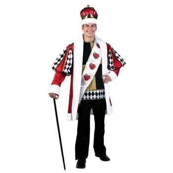 Halloween Muži Dospělé Alenky v říši Divů Červený Král Kostým Král Srdcí Fantasia Cosplay Party Prince Oblečení Uniforma