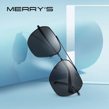 MERRYS DESIGNOVÉ Pánské Klasické Čtvercové sluneční Brýle Letectví HD Rám Polarizované sluneční Brýle Pro Muže Jízdy UV400 Ochranu S8211