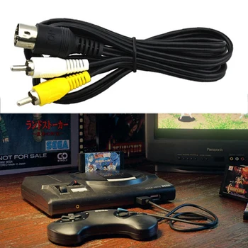 1 Ks Zbrusu Nový A Vysoce Kvalitní Kabel AV Audio Video Kabel RCA Kabel Pro herní konzole Sega Mega Drive 1 Pro Genesis 1 1,8 m