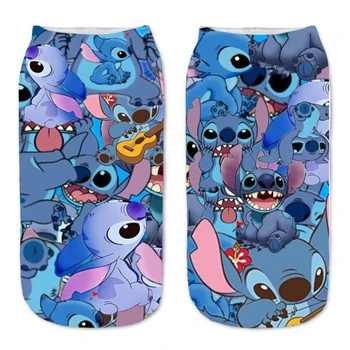 Dvojice Disney Cartoon Monster Muži a Ženy Krátké Ponožky Anime, 3D Tisk Bavlna Malé Monstrum Vzor Sportovní Loď Ponožky