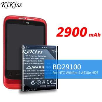 KiKiss 2900mAh Telefon Dobíjecí Baterie BD29100 Pro HTC Wildfire S G13 A510C A510e HD3 HD7 HD7S T9292 T9295 T9292 Baterie