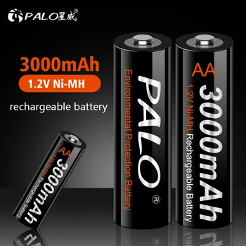 PALO 1.2 V NI-MH AA Baterie 1.2 V AA Dobíjecí Baterie Pro Vysoce Kvalitní Hračky, Fotoaparáty, Baterky 1.2 V AA baterie