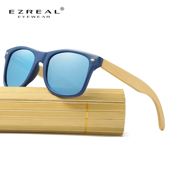 EZREAL Dřevěné sluneční brýle Muži Značky Návrhář Top Kvalitní Bambusové Sluneční Brýle Pro ženy, UV400 oculos de sol S pouzdrem EZ047