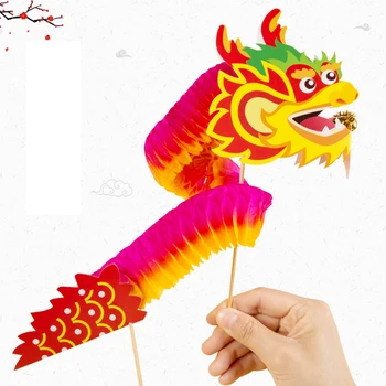 Čínský Drak Papír DIY dětské Dárky Personalizované Dragon Dance Hračky, Děti, Narozeniny, Party Laskavosti Dárky pro Hosty
