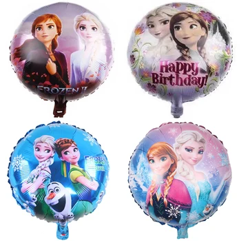 Disney Frozen Téma 18 inch Dítě Sprcha Stranu Hliníkové Fólie Balónky, Dekorace, Balónky Otáčet Balón Děti Narozeninovou Dodávky