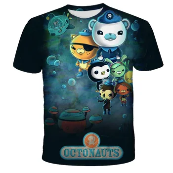2022 v Létě Octonauts Kluk/Holka 3D Tisk T-shirt Módní Krátký Rukáv O-neck Chlapci Vtipné Tričko Košile Dárek Pro Dívky Děti Oblečení