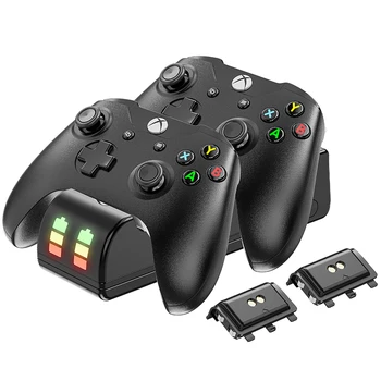 Pro Xbox One/One S/X Controller Baterie Nabíječka Dock Gamepad USB Nabíječka Stojan+2200mAh vysokokapacitní Dobíjecí Baterie