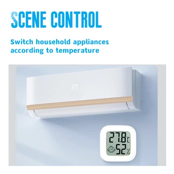 CORUI Mini Tuya Teploměr Zigbee Vnitřní Reálném čase Sledovat Teplotní A Vlhkostní Senzor Práce S Alexa Google Smart Home