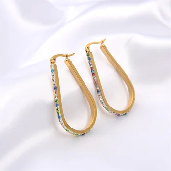 FYSARA Nový Hot Prodej Zlaté Barvy z Nerezové Oceli Velké Hoop Náušnice Pro Ženy Velké Obruče Čínský Design Dámy Ucha Módní Šperky