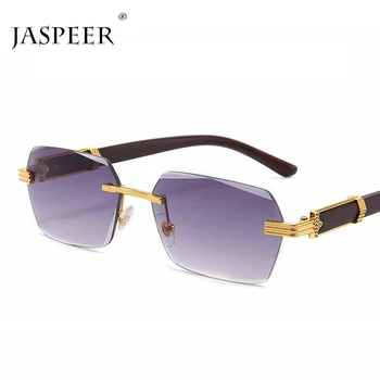 JASPEER Obdélník, sluneční Brýle, Ženy Značky Designer Diamond Okraji Sluneční Brýle UV400 Odstíny Dámy Sluneční Brýle Gafas De Sol