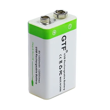 GTF NOVÉ 9V 1000mAh USB nabíjecí Baterie li-ion Dobíjecí baterie, Micro 9 v, USB pro Multimetr Mikrofon Hračka Dálkové Ovládání KTV