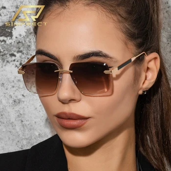 SIMPRECT Vrtaných Obdélník, sluneční Brýle, Ženy 2022 Luxusní Značky Značkové Kvalitní Sluneční Brýle Vintage Retro Odstíny Pro Ženy oculos