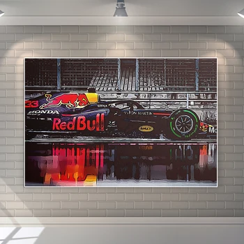 Formule Grand Prix Šampion Verstappen Závodní Auto Poster Print Abstraktní Závodní Graffiti Plátno Obraz Umění Zdi Místnosti Domova