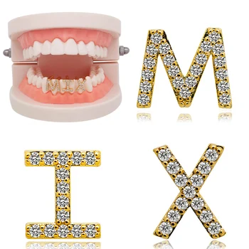 Zubní zubní anglické Abecedy A-Z Hygieny Zubů Gem Rovnátka pro Ozdobu Ústní Hygiena Zubní Dekorace Hip Hop, Rock Styl