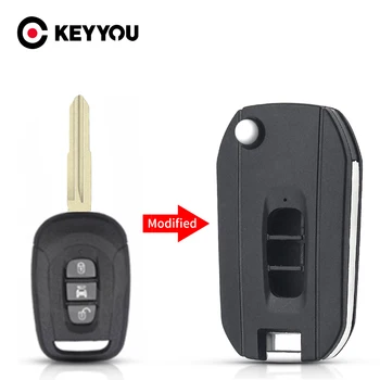 KEYYOU Náhradní Flip Skládací Klíč Případě Vzdálené Pro Chevrolet Captiva 2006-2009 Auto Klíč Modifikované Prázdný Klíč Shell Kryt 3 Tlačítka
