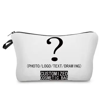 Kosmetická Taška Osobní Vlastní DIY Logo Make-up Bag Pouzdro Ženy, Kosmetická Taška toaletní Potřeby Organizátor Lady Skladování Make-up Případě
