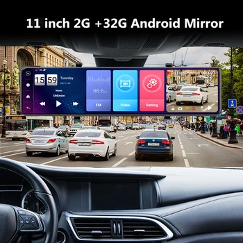 11 Palcový 4G Dash Cam pro auto Android 8.1 GPS Navigace auto Video Rekordér Dvr ADAS Car black box Dual kamera Vzdálený monitoring