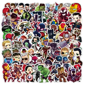 10/20/50/100ks/Sáček Marvel Avengers Strážci Galaxie Samolepky Skútr Notebook brašna Helmu Auto Cartoon Hračky
