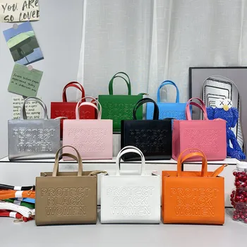 Módní Dopisy Tote Taška Designer Ženy Kabelky Luxusní Pu Kůže Rameno Crossbody Tašky Chránit Černochy Shopper Bag 2022